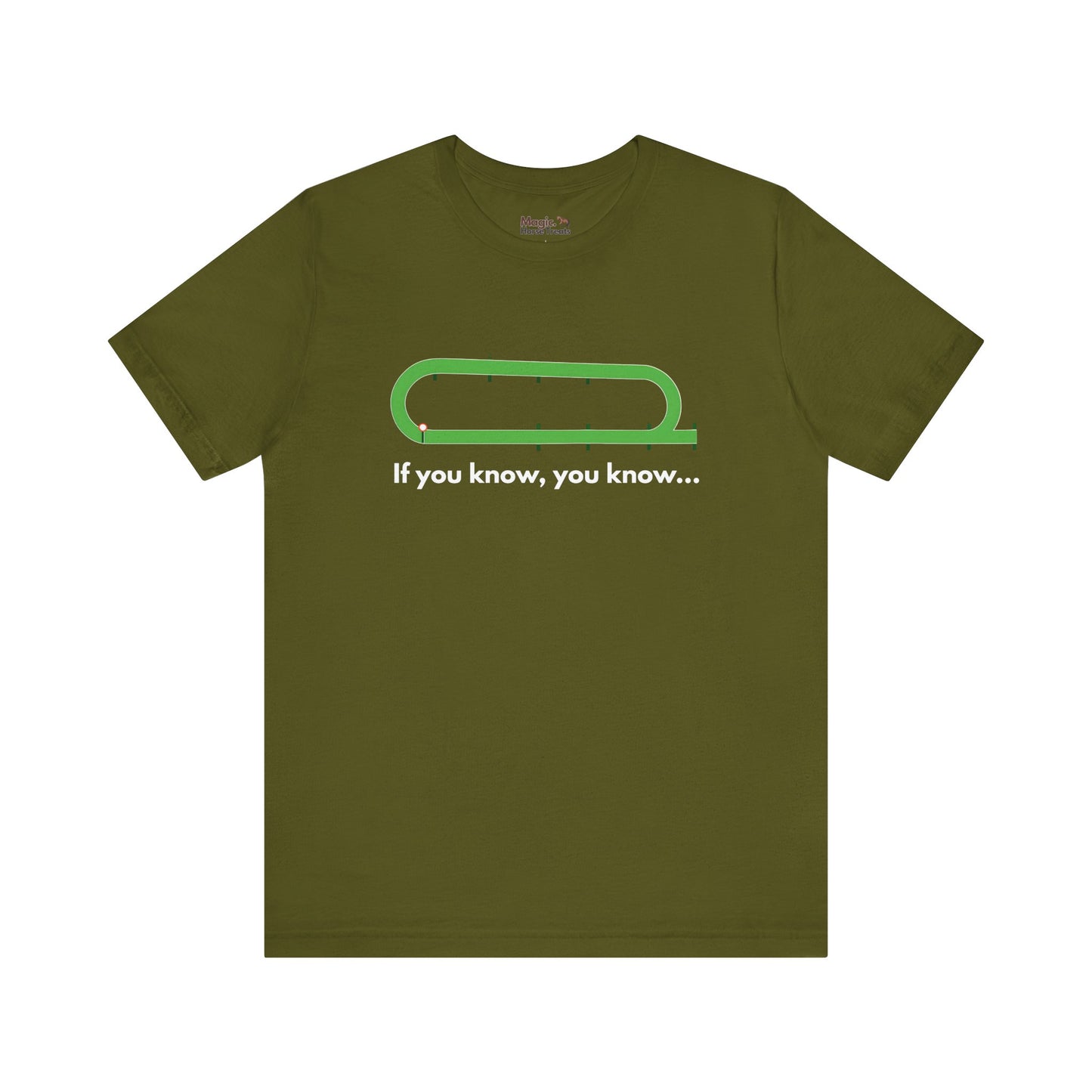 'If you know, you know....' Unisex Jersey Short Sleeve Tee, Funny Horse racing T-shirt - Magic. Horse Treats