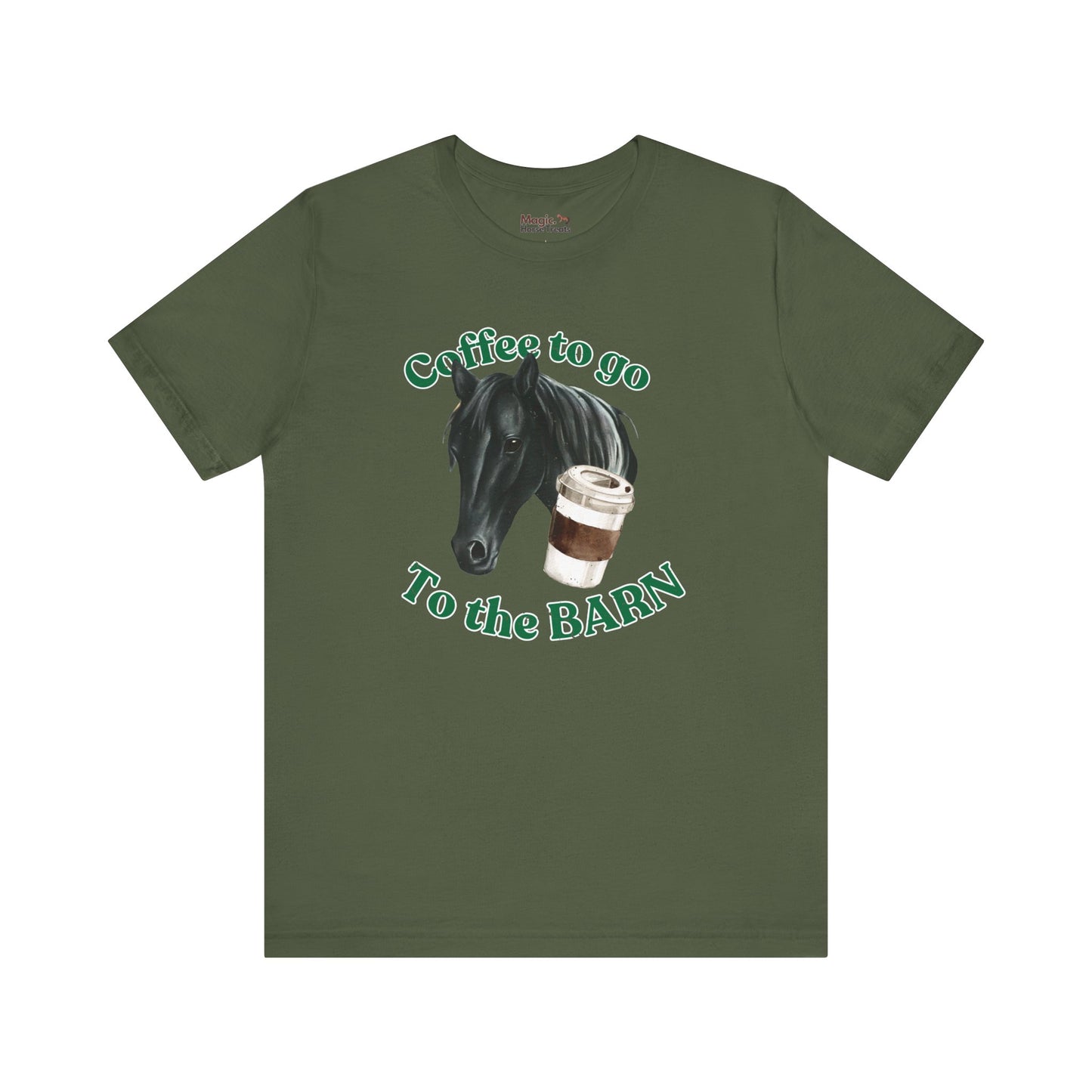 Coffee, Black Horse t-shirt green