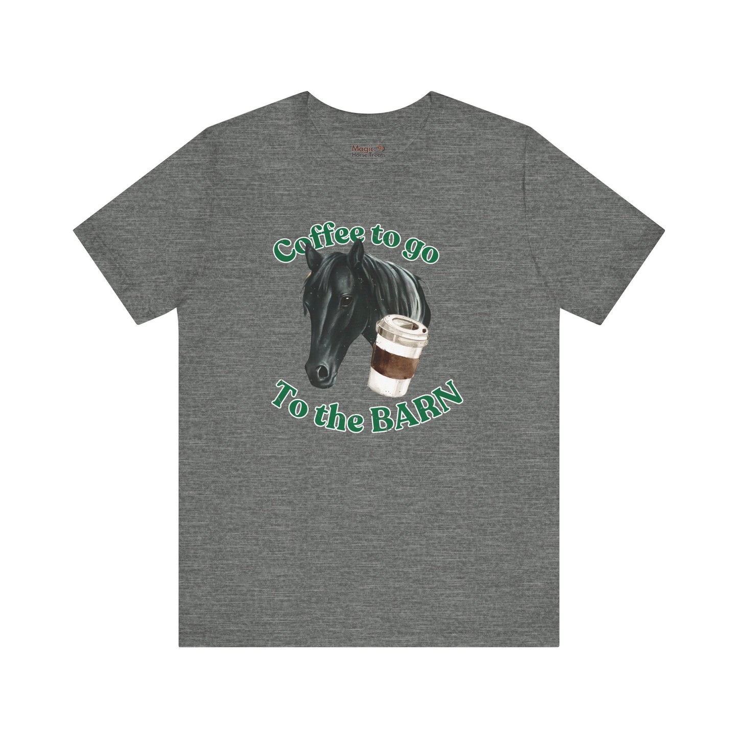 Coffee, Black Horse t-shirt grey