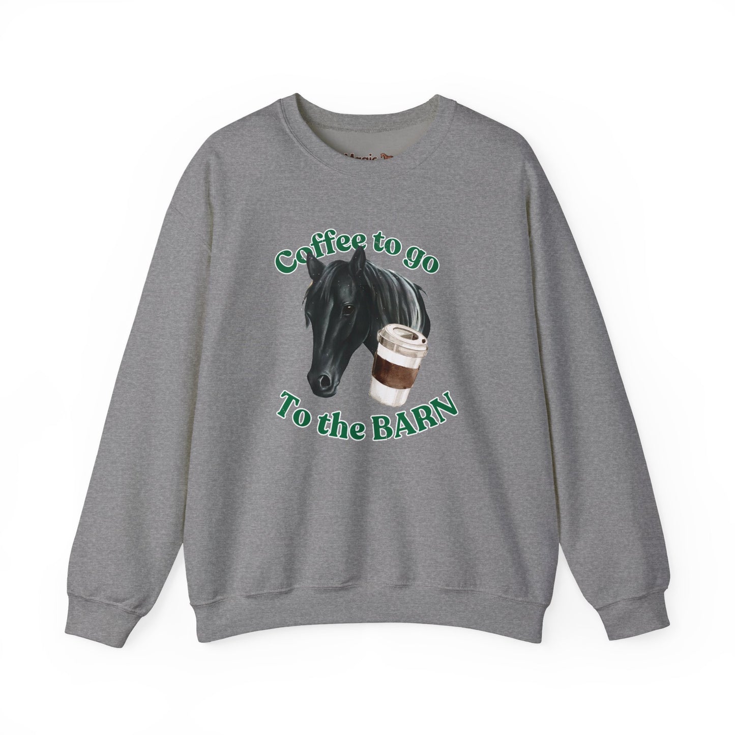 Coffee to the barn BlackHorse sweatshirt grey