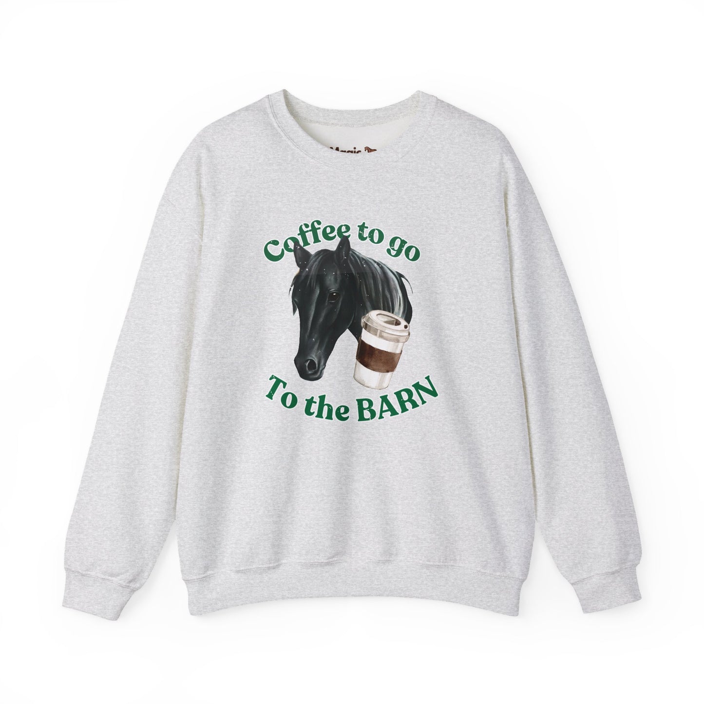 Coffee to the barn BlackHorse sweatshirt light grey