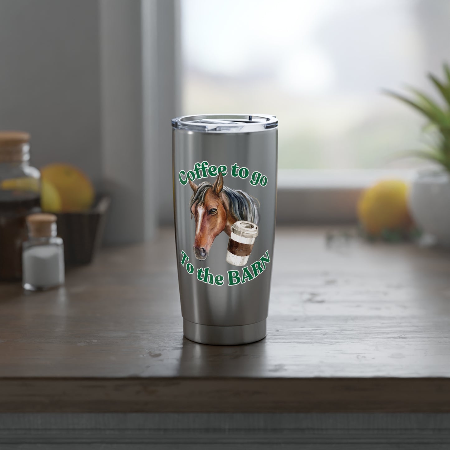 Go to the Barn Bay Horse Travel Coffee Cup front