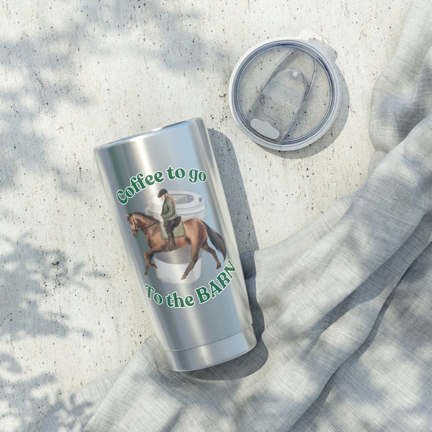 Go to the Barn Horse Riding Travel Coffee Cup lid