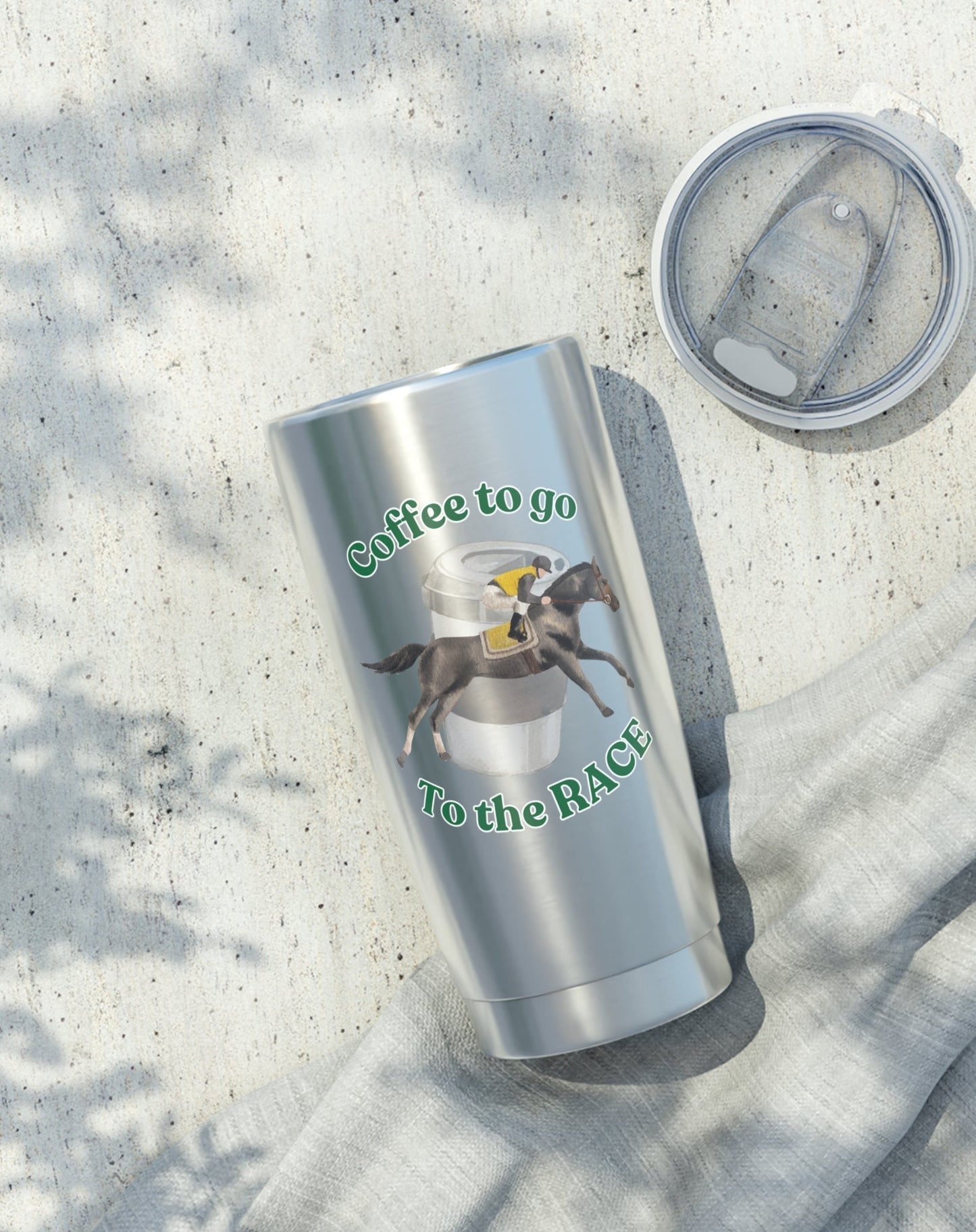 Go to the races Horse Race Travel Coffee Cup lid