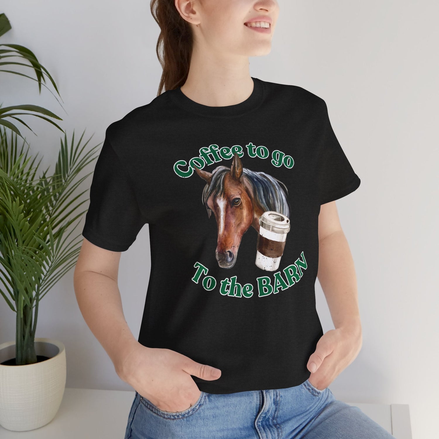 Coffe to the Barn Funny Horse T-shirt
