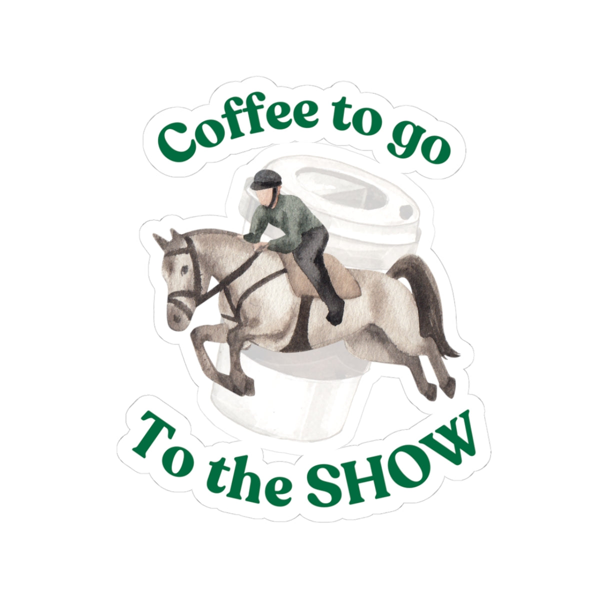 Funny Horse Sticker - Jumping - Magic. Horse Treats