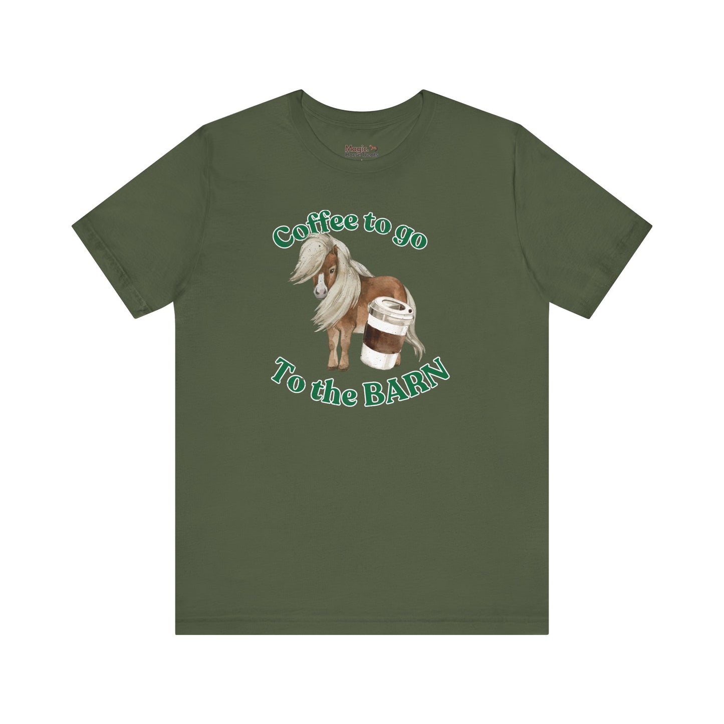 Coffee to the Barn Pony T-shirt green