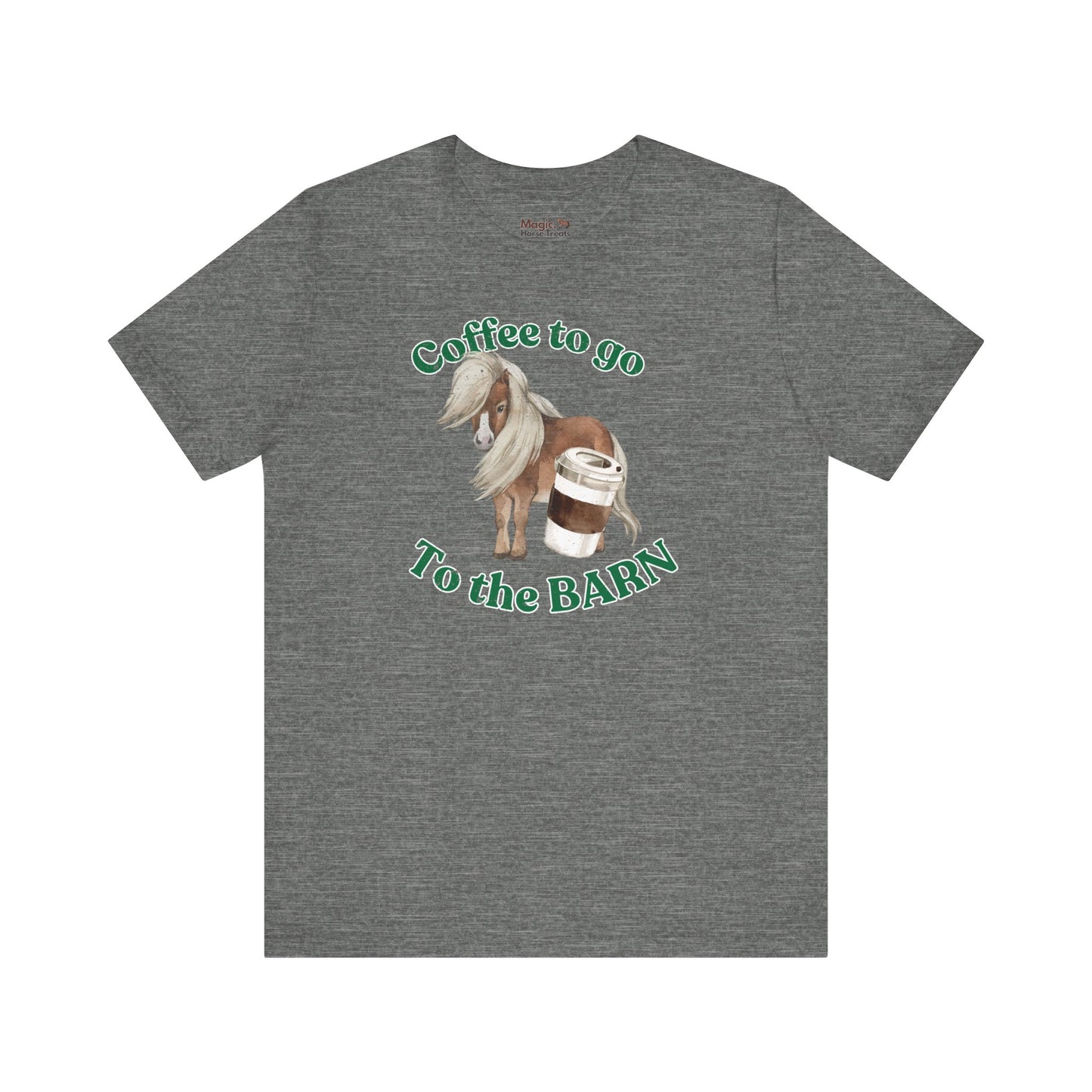 Coffee to the Barn Pony T-shirt grey