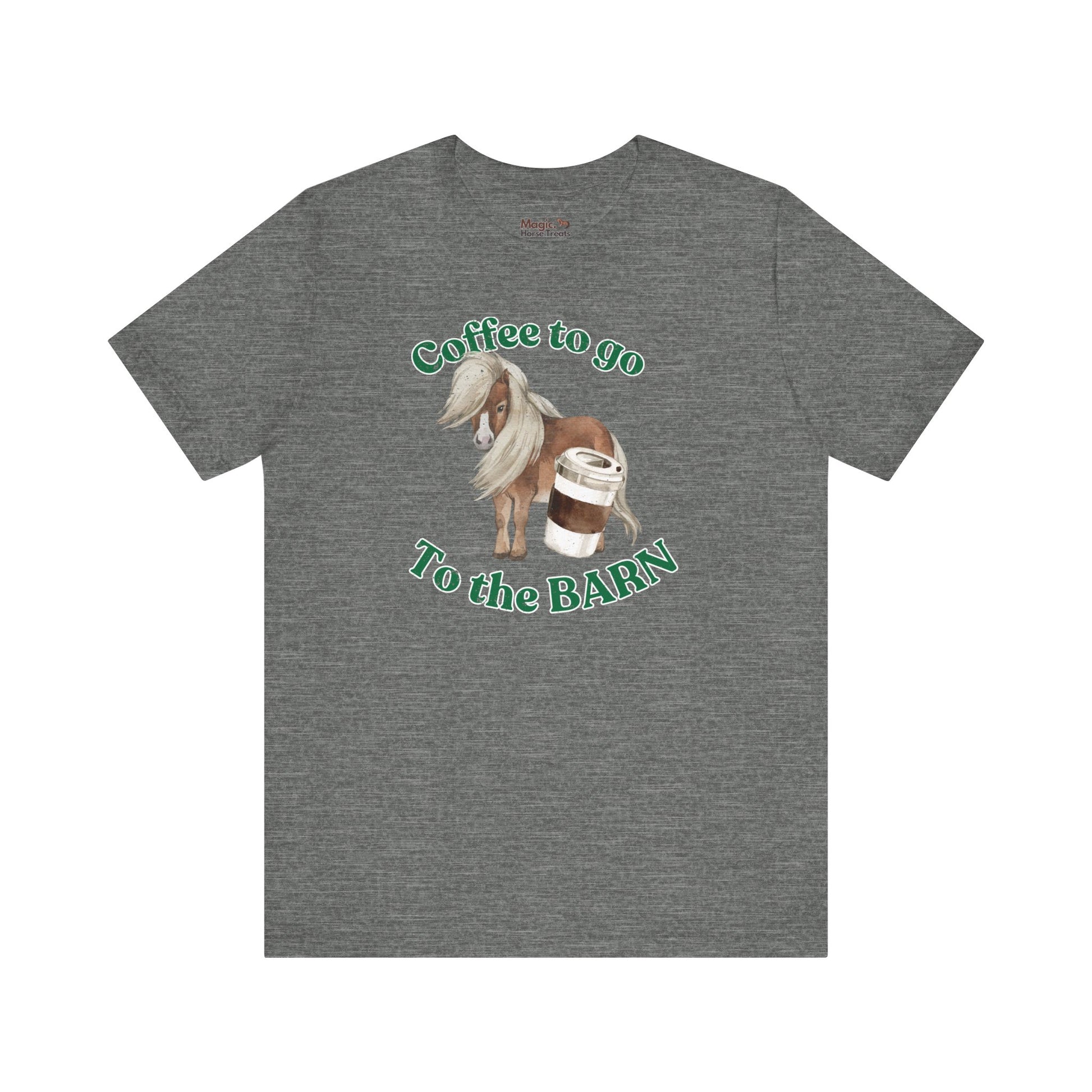 Coffee to the Barn Pony T-shirt grey