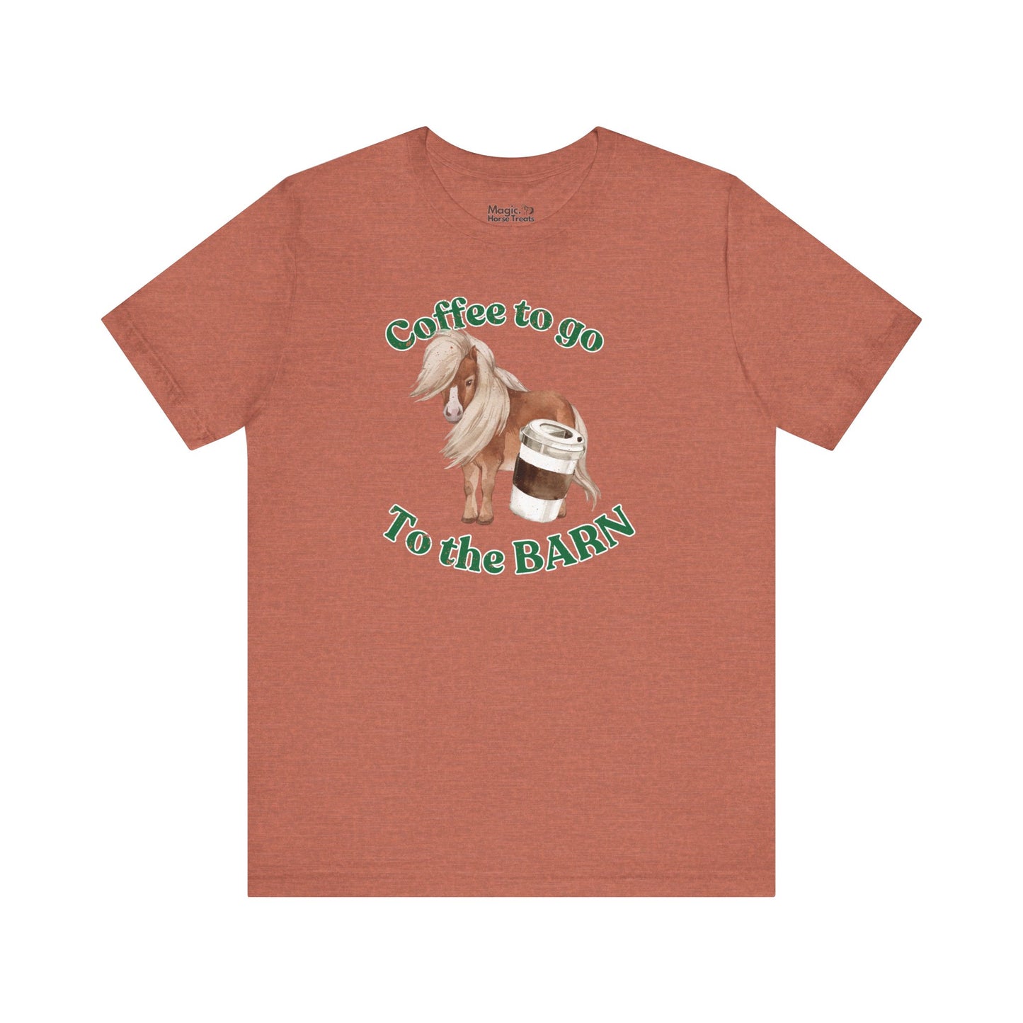 Coffee to the Barn Pony T-shirt red
