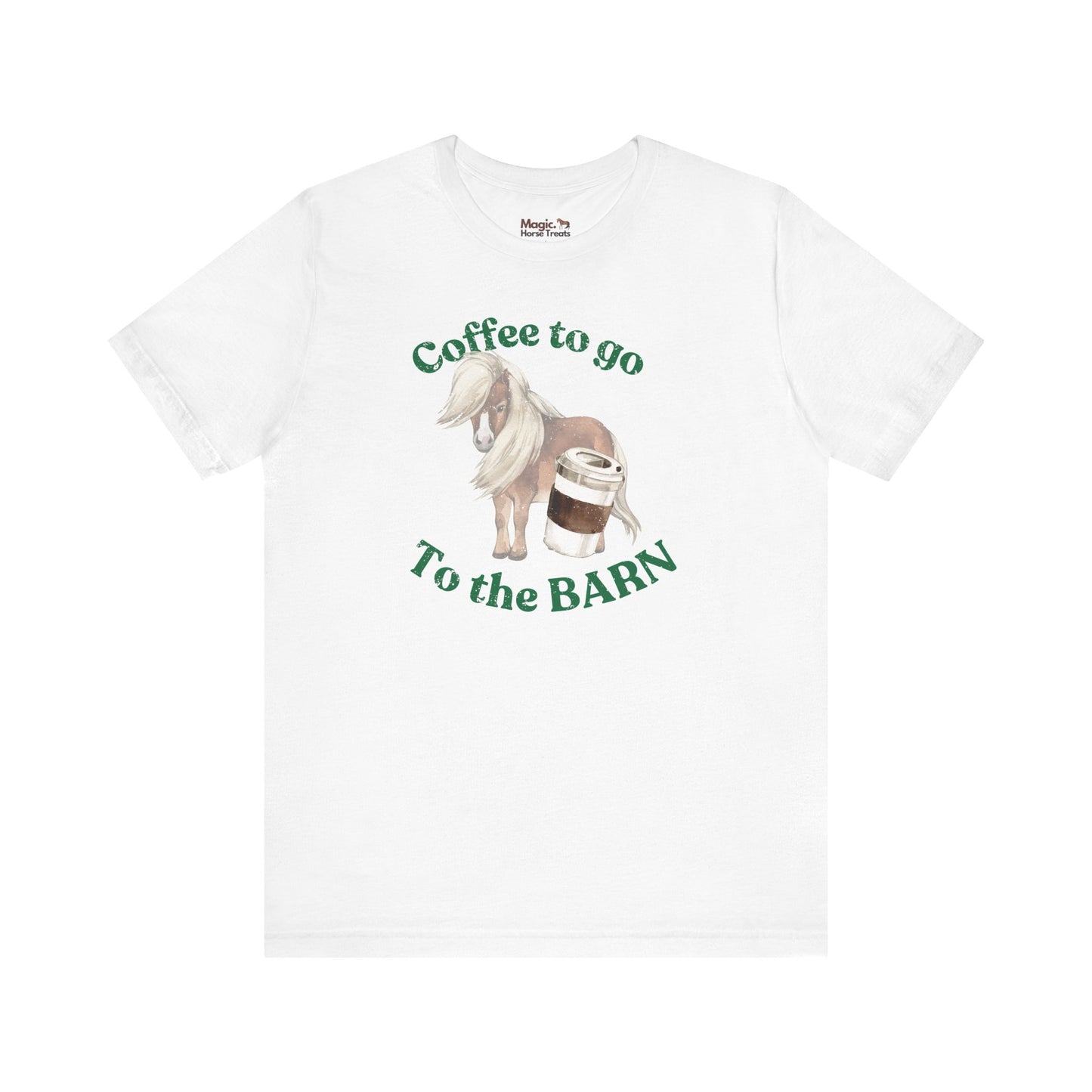 Coffee to the Barn Pony T-shirt white