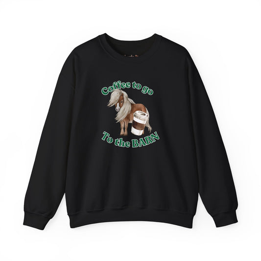 Coffee to the barn Pony Horse sweatshirt black