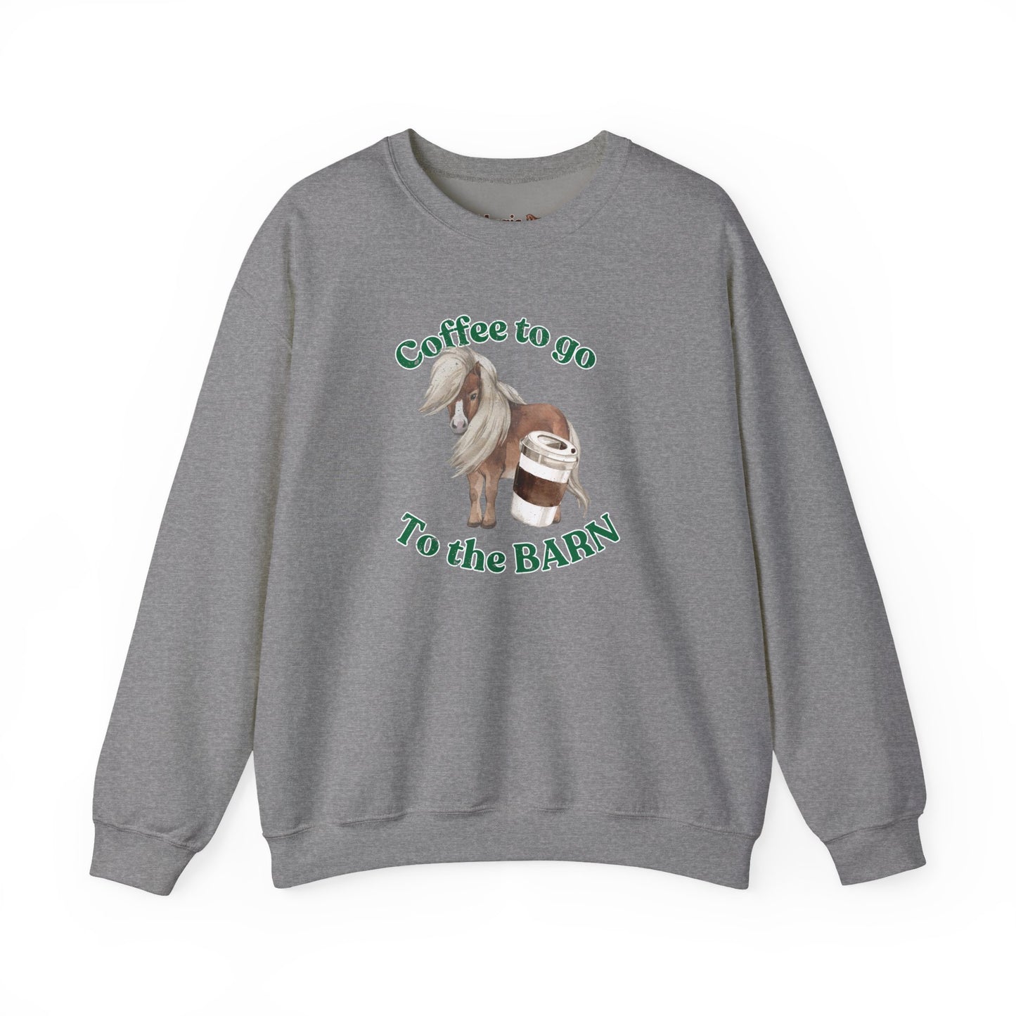 Coffee to the barn Pony Horse sweatshirt grey
