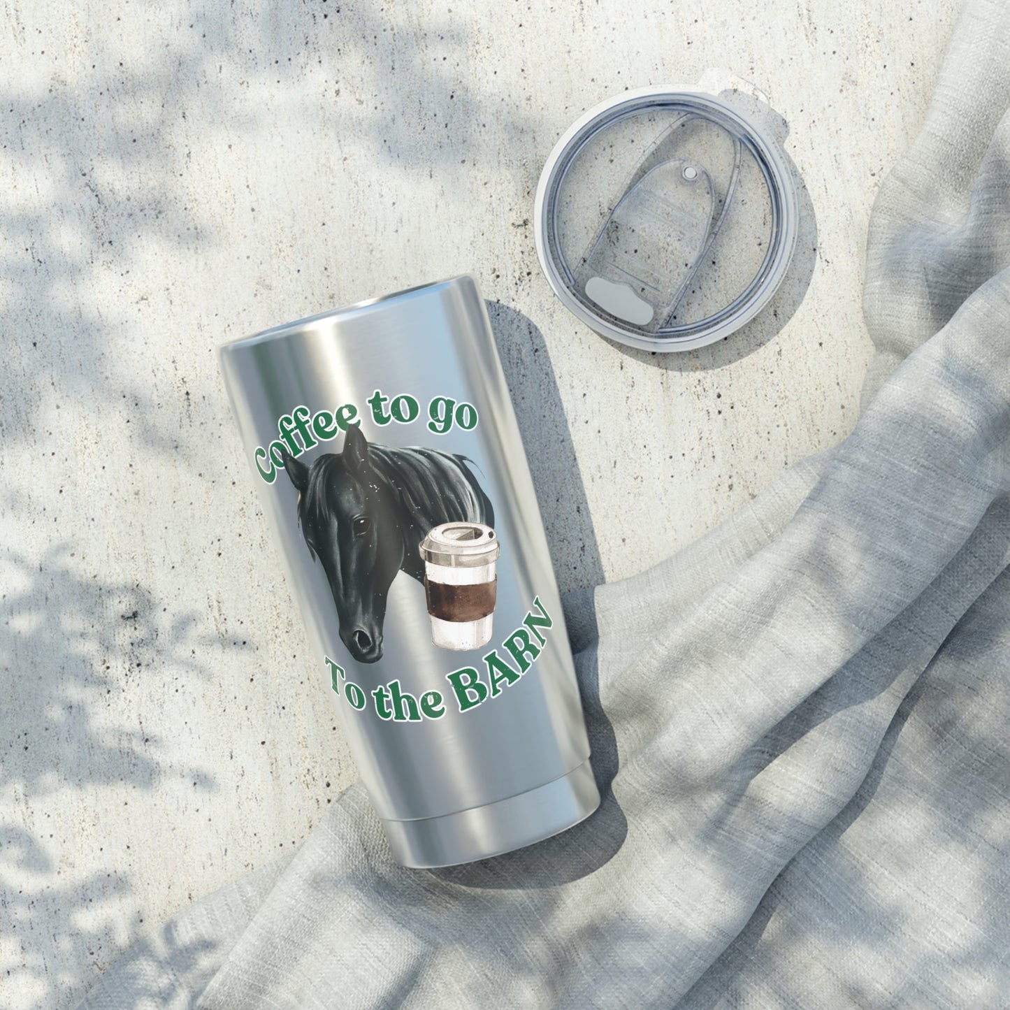 Go to the Barn Black Horse Travel Coffee Cup lid