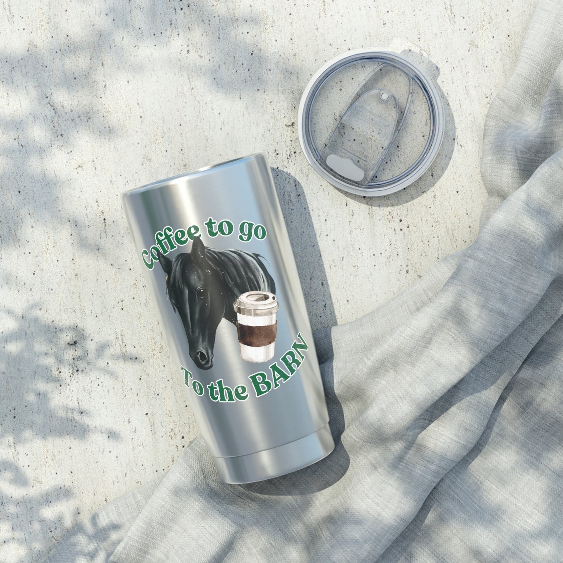 Go to the Barn Black Horse Travel Coffee Cup lid