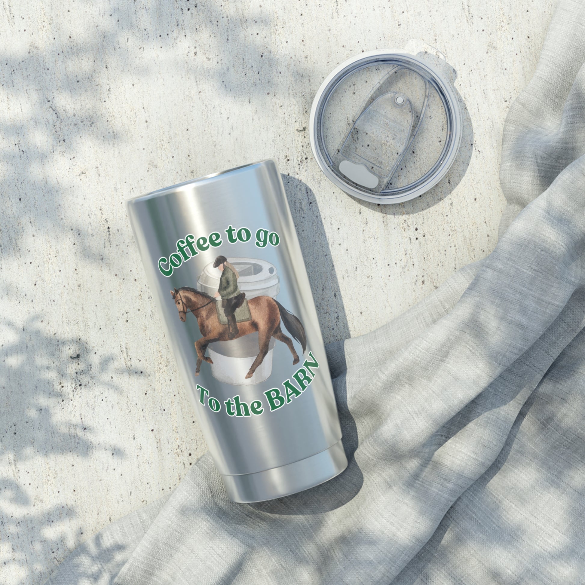 Go to the Barn Horse Riding Travel Coffee Cup lid