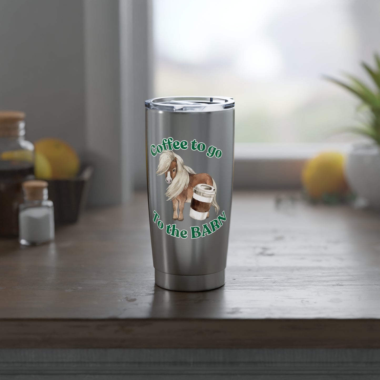 Go to the Barn Pony HorseTravel Coffee Cup front