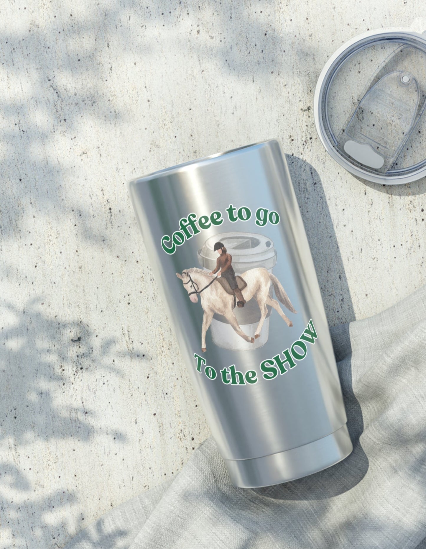 Go to the horse show Dressage Travel Coffee Cup lid