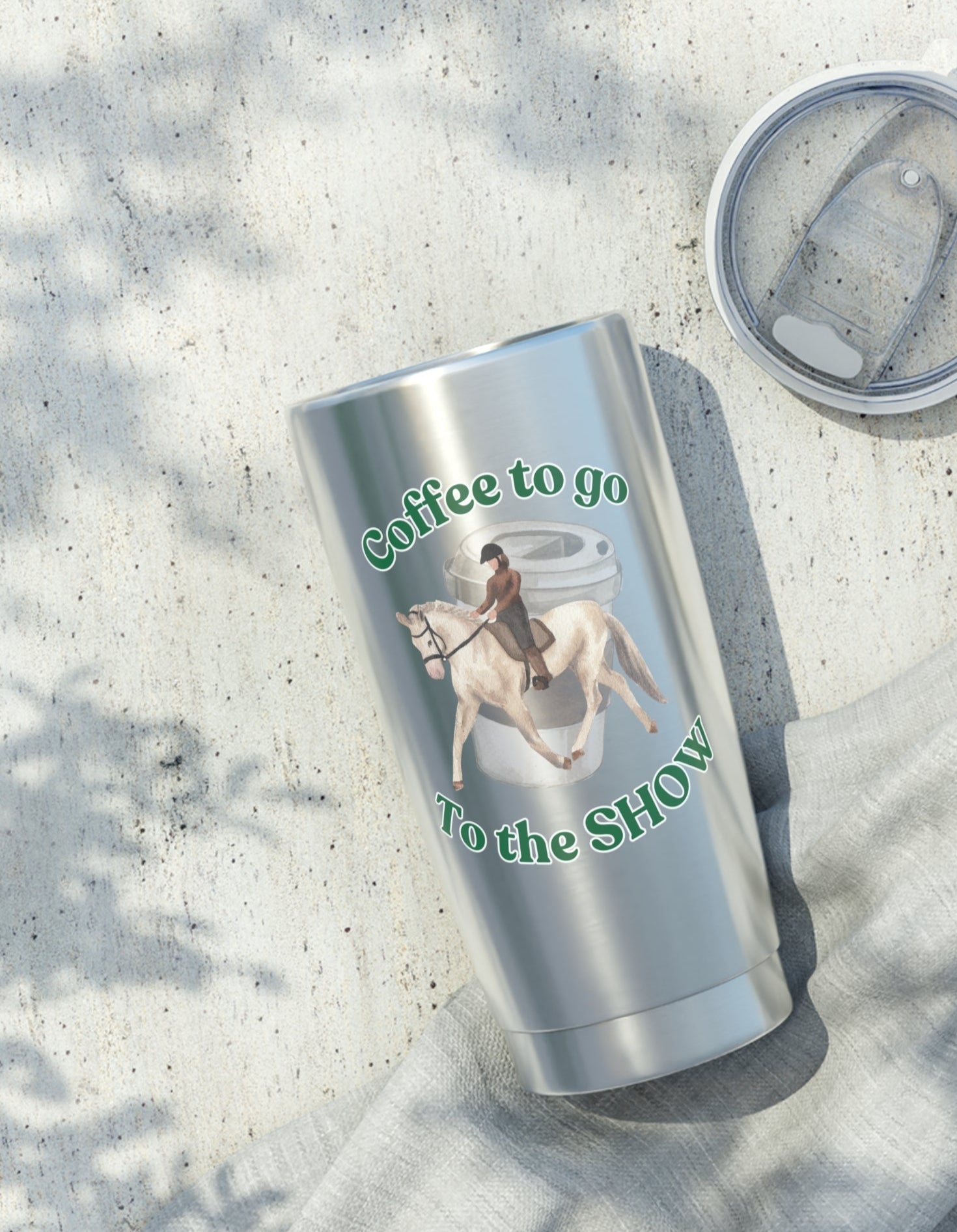 Go to the horse show Dressage Travel Coffee Cup lid
